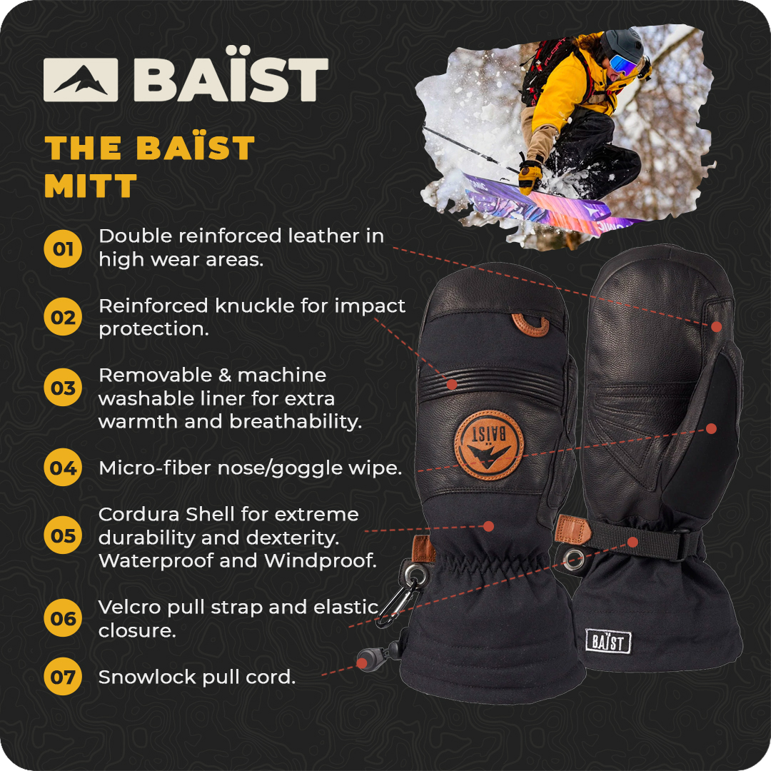 BAIST Ski Mitten and Snowboard Mitten