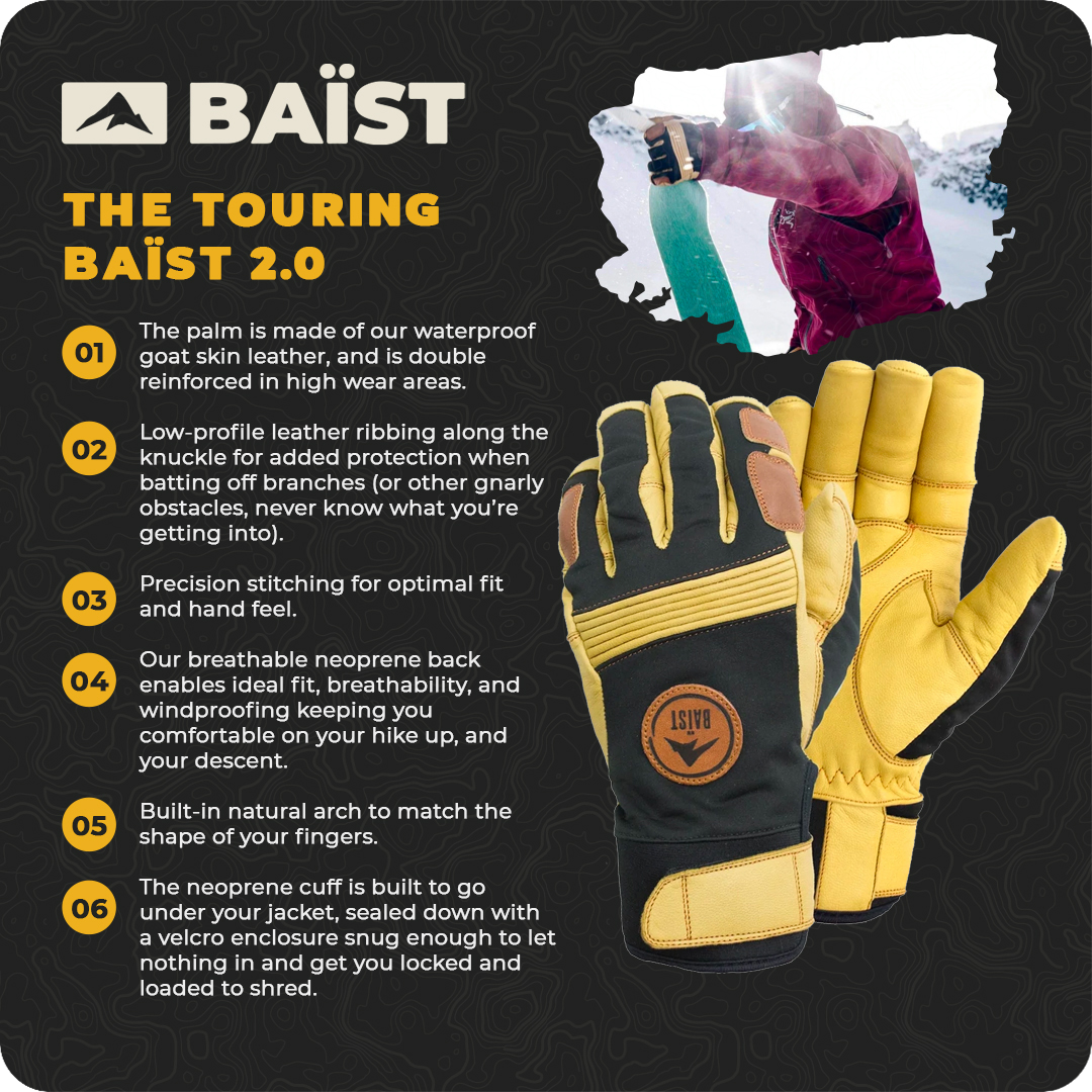 BAIST Men's Touring 2.0 Spring Ski Gloves
