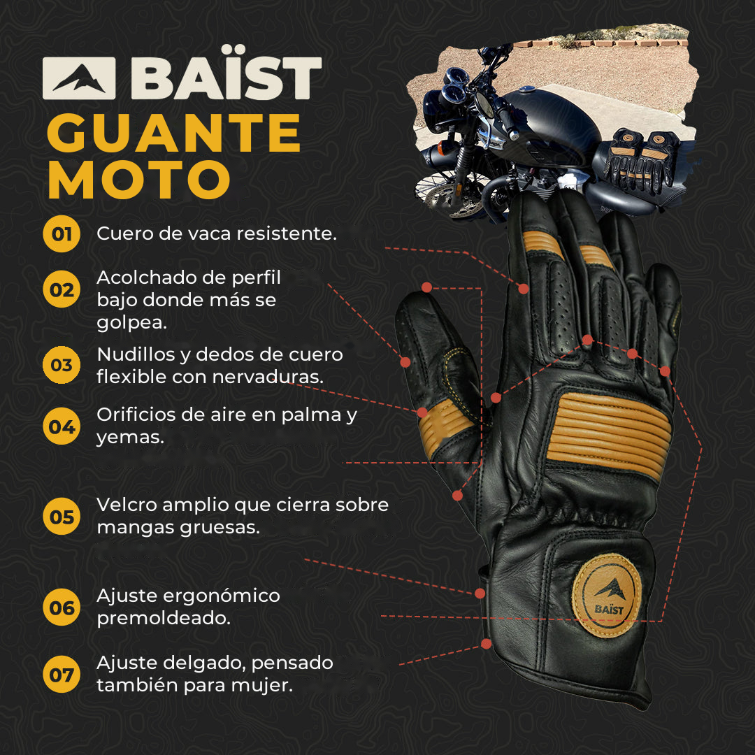 Guante BAÏST MOTO para hombre